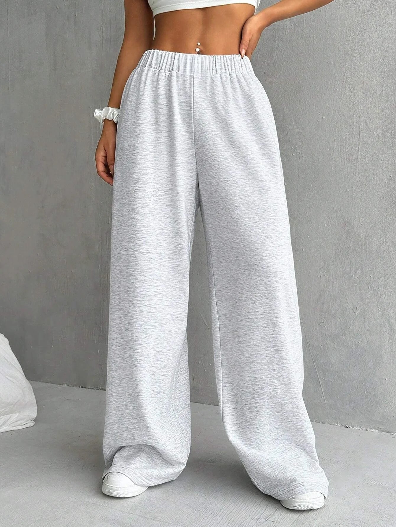 Women's Casual High-Waisted Wide-Leg Pants