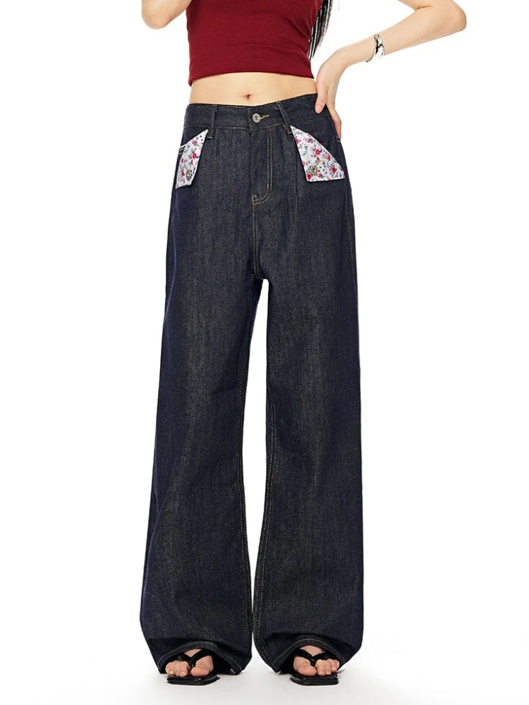 2026 Women's Baggy Denim Jeans Y2K Oversized Wide Leg Pants Grunge Punk Harajuku Streetwear Korean Vintage Mom Jeans