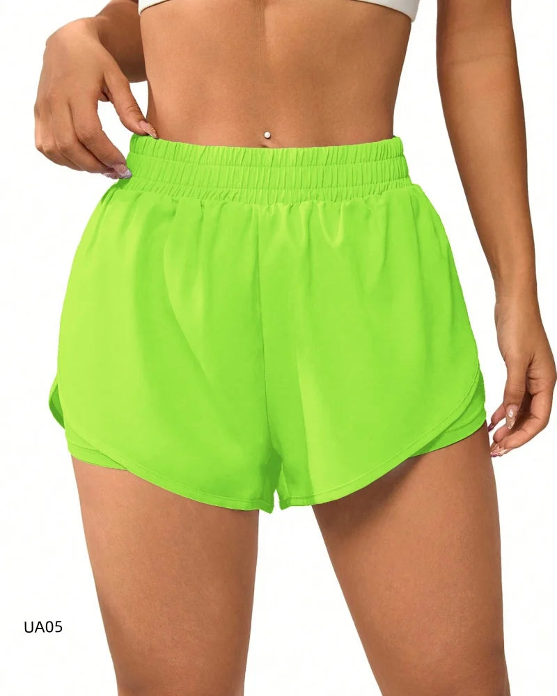 Women's 2-in-1 Flowy Quick Dry Athletic Running Yoga Gym Sport Shorts for Fitness Daily Wear Summer Essential Loose Fit