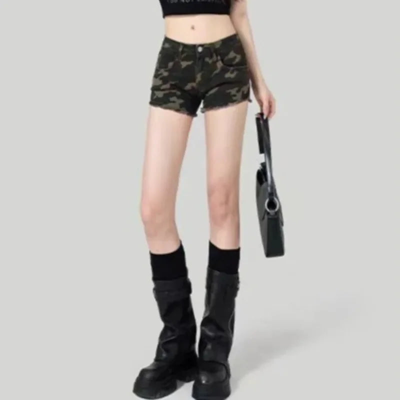 Camouflage Denim Shorts Women Slim Skinny Jeans Short Pants Spring Summer Fashion High Eleatic Hot Shorts Girls Casual Shorts