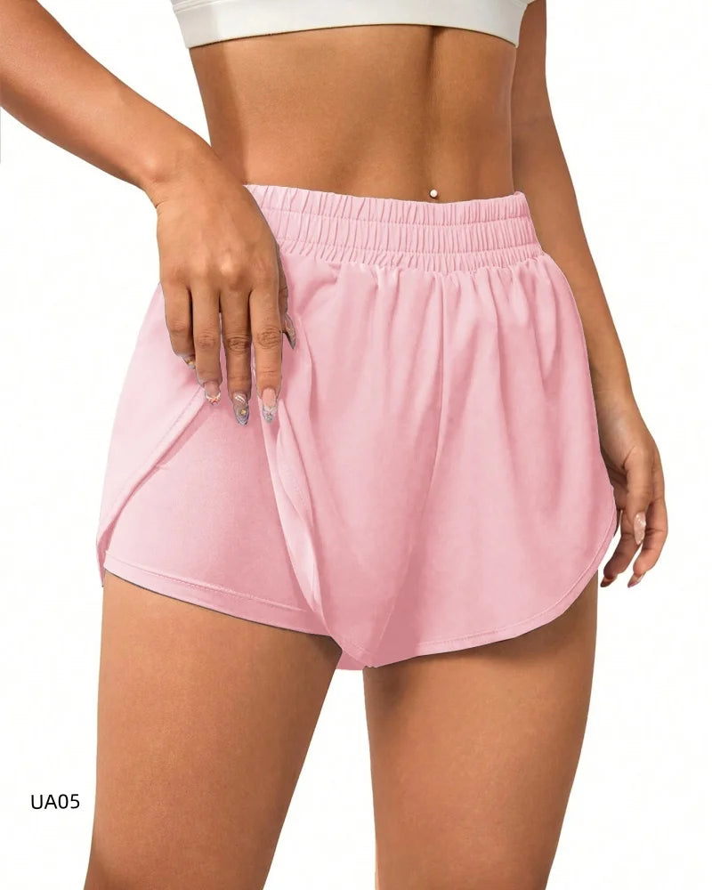 Women's 2-in-1 Flowy Quick Dry Athletic Running Yoga Gym Sport Shorts for Fitness Daily Wear Summer Essential Loose Fit