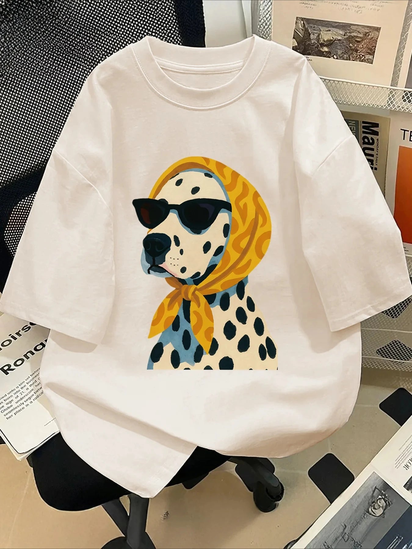 Summer Retro Printed Women's T-shirt, Breathable, Short-sleeved Casual Style Women Clothing Fashion Graphic T Shirts Personality