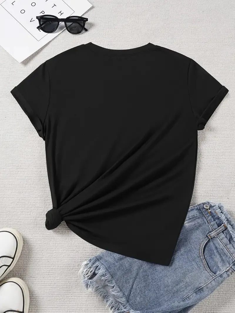Women Oversized Panda Print Short Sleeve Tee 2026 New Summer Casual Loose Daily Wear Streetwear Round Neck Top