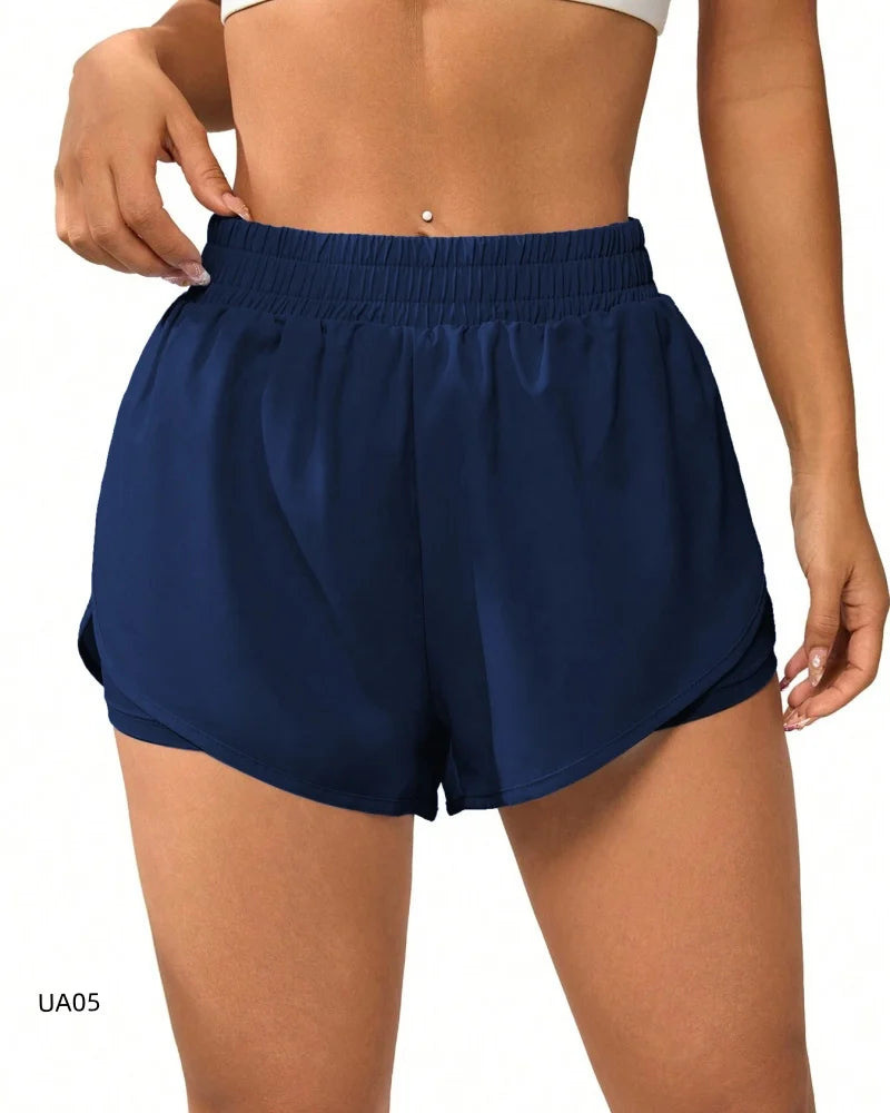 Women's 2-in-1 Flowy Quick Dry Athletic Running Yoga Gym Sport Shorts for Fitness Daily Wear Summer Essential Loose Fit