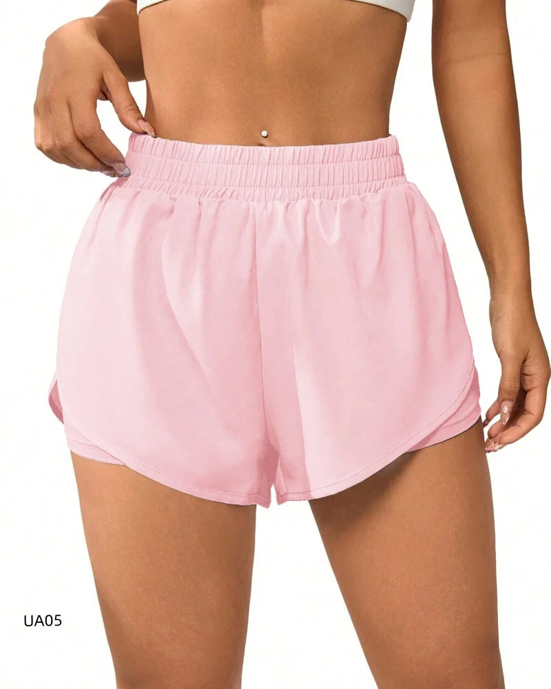 Women's 2-in-1 Flowy Quick Dry Athletic Running Yoga Gym Sport Shorts for Fitness Daily Wear Summer Essential Loose Fit