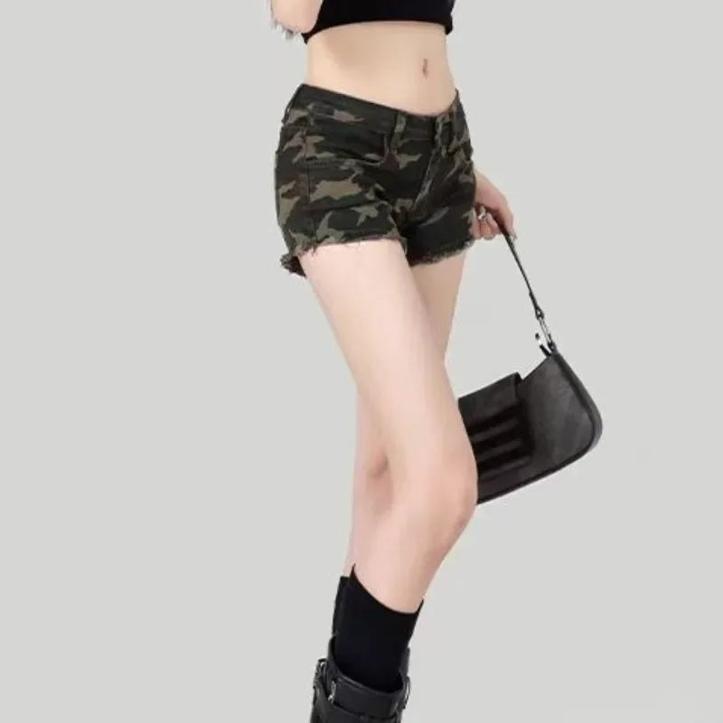 Camouflage Denim Shorts Women Slim Skinny Jeans Short Pants Spring Summer Fashion High Eleatic Hot Shorts Girls Casual Shorts