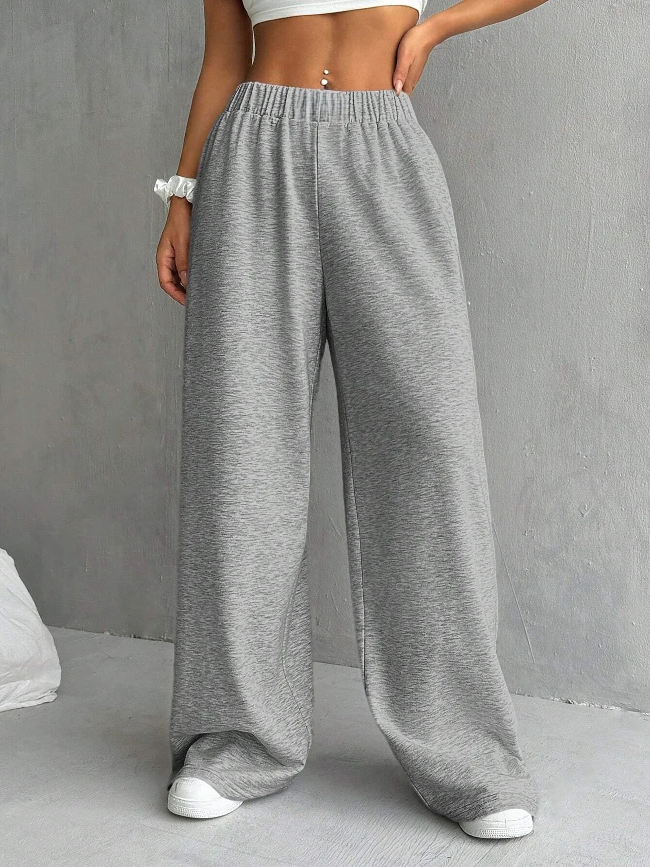 Women's Casual High-Waisted Wide-Leg Pants